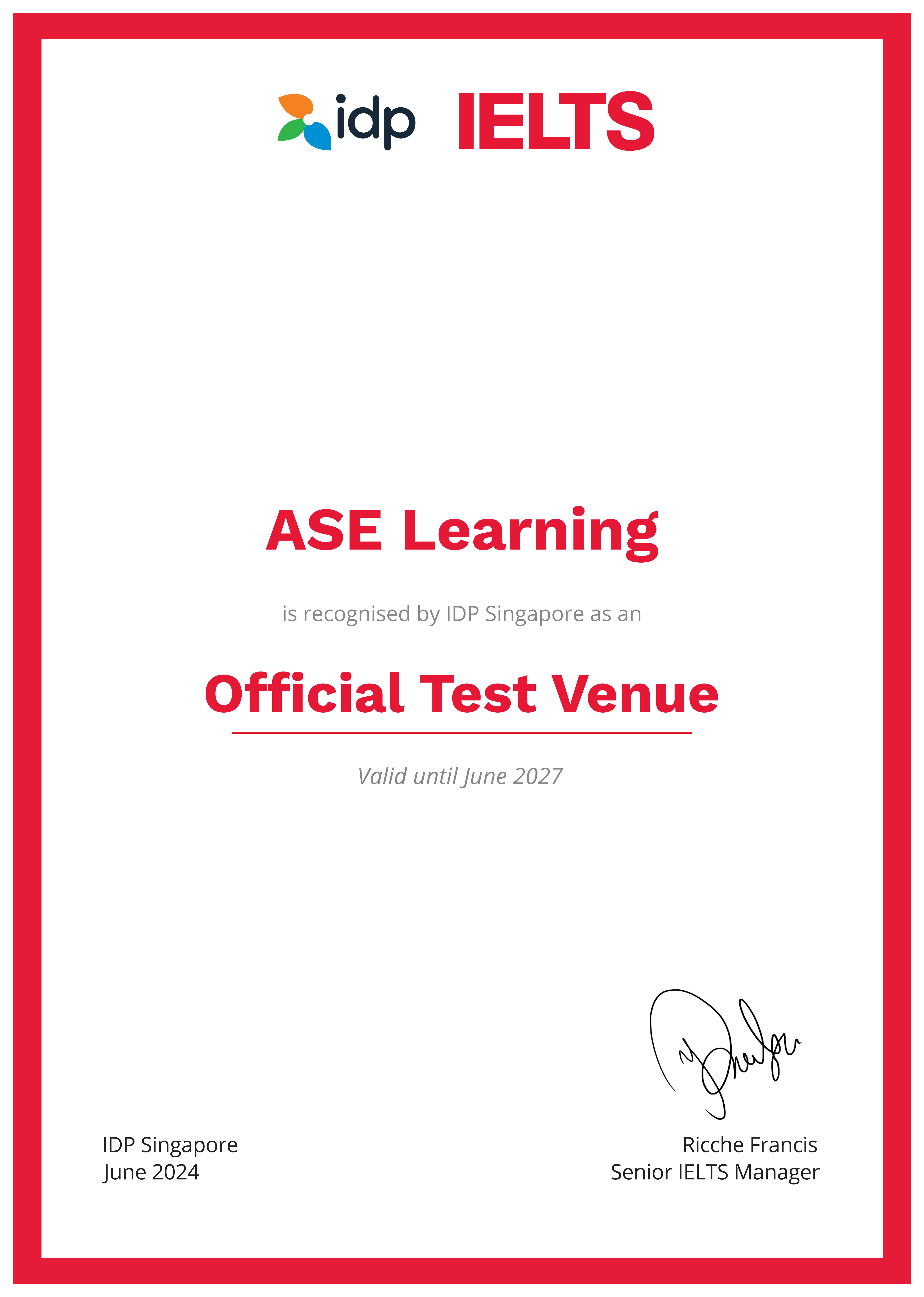 官方授权雅思考点